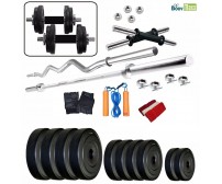 Body Maxx BM- PVC- 50 Kg Combo 14 Home Gym And Fitness Kit 4 Rods 